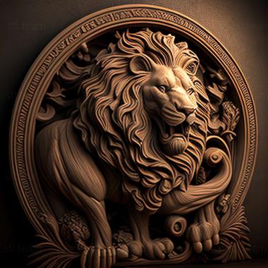 3D модель Знаменита тварина Gripsholm Lion (STL)